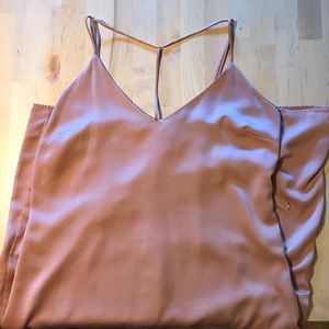 LEITH side slit satin-y midi dress